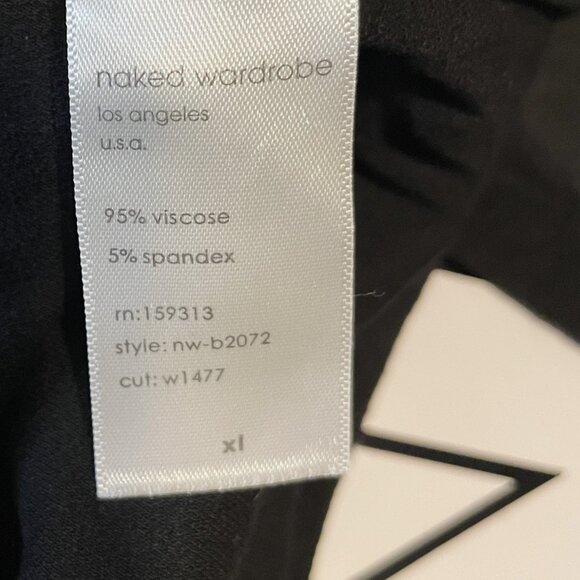 NWT Naked Wardrobe Black Thong Cut Bodysuit Size XL - Picture 5 of 6